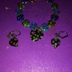 Matching Bracelet And Earning Set