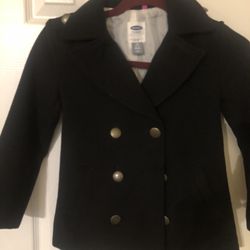 Black Peacoat For Girls Size 6-7