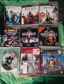 PS3 games, $8 each
