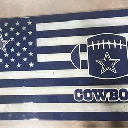 Dallas Cowboys Wood Flag Decor