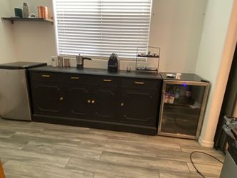 Solid Wood Dresser/ Buffet Cabinet with Gold Hardware