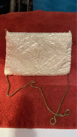 White Beaded Dress Bag