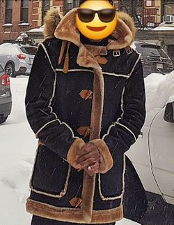 Shearling coat sz lg