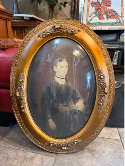 Beautiful Antique portrait with an amazing frame