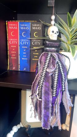 Skull Potions & Spells Decorative Tassel Ornament