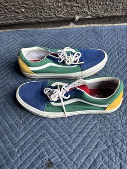 Vans Off The Wall 500714 Men Size 12 Suede Blue/Green/Yellow/Red
