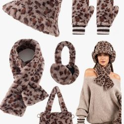Gifts Sets for Women-5 Piece, Faux Fur - Animal Print (New Open/Box)