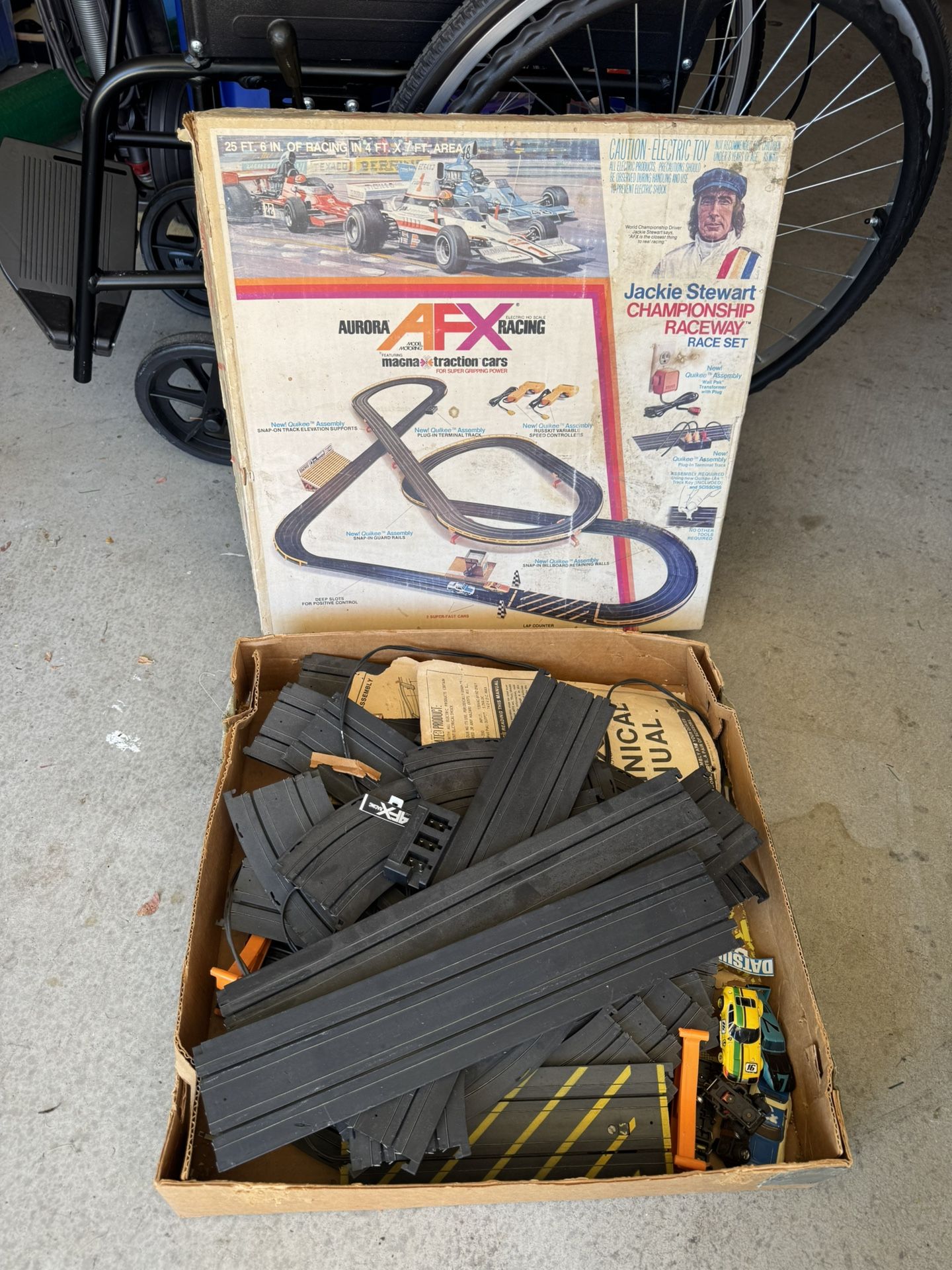 Vintage Toy Race Car Set
