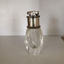 Vintage Crystal Cut Table Lighter 