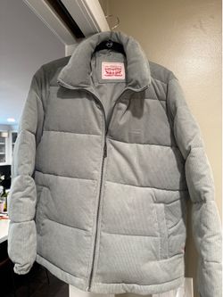 Green/gray Levi’s Corduroy Puffer Jacket