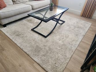 Beige Geometric Area Rug