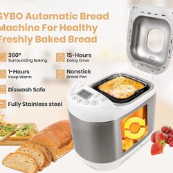 BM8501 Pro Bread Machine, 2 LB 19-in-1 Programmable XL Bread Maker Nonstick Pan & Digital Touch Panel, 3 Loaf Sizes 3 Crust Colors, Reserve & Keep War