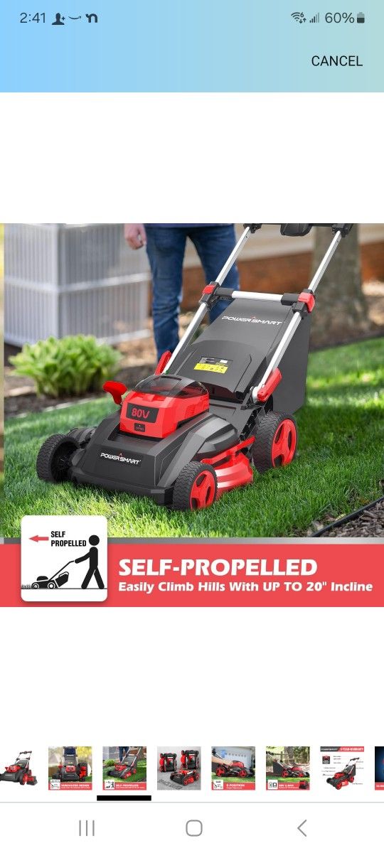 PowerSmart Self Propelled Electric Lawn Mower