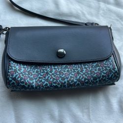 Coach Reversible Floral and Blue (White) Crossbody Bag