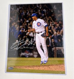Hector Rondon Signed Chicago Cubs Baseball Photo Schwartz 2016 World Series Auto