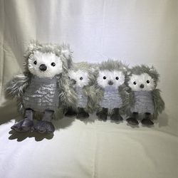 Owl Family Stuffed Animals - Mom & 3 Babies Brand New