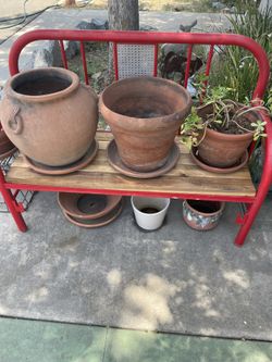 Antique Bed Frame Flower pot bench $200 obo