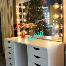 Makeup Vanity Table With Mirror Light 