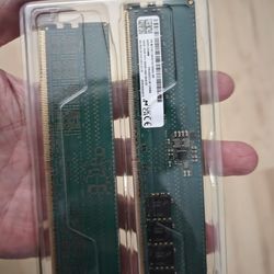 2 Micron 16GB 1Rx8 PC5-4800B-UA0-1010-XT ddr5 ram