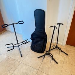 Fender guitar case and guitar stands - PENDING