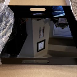 18x18 Black Acrylic Square Serving Tray