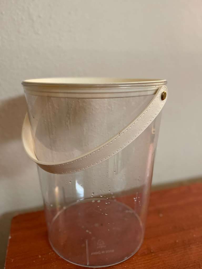 Grain Storage Container With Handle, Minimalist Clear Food Stor