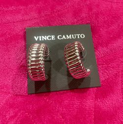 Vince Camuto Textured Hoop Earrings