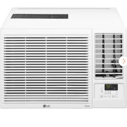 12,200 BTU 230/208V Window Air Conditioner Cools 570 Sq. Ft. with Heater, Wi-Fi Enabled and Dehumidifier in White
