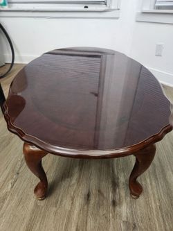Vintage Queen Anne Style Wood Coffee Table