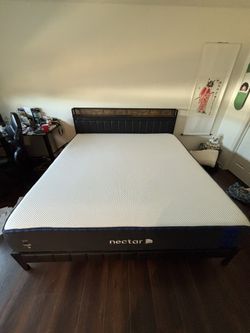 California King Mattress with bed frame
