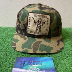 Vintage 1980s camo white wing assault camo patch Cap