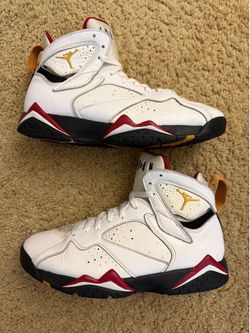 Size 8 (Used condition, no box) - 2022 Air Jordan 7 retro cardinal