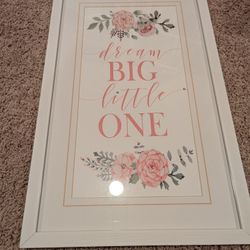 Dream Big Little One Nursery Framed Art