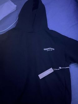 Black and white essential hoodie