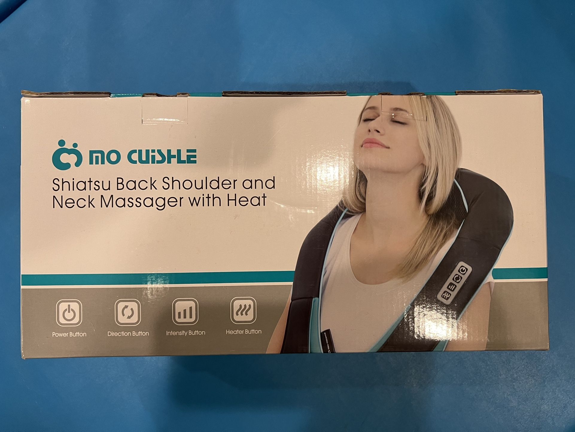 Back Shoulder Neck Massager With Heat New In Box Mo Chisel