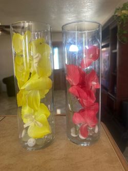 15 Tropical/Havana Nights Party Centerpieces + Extra Flowers –
