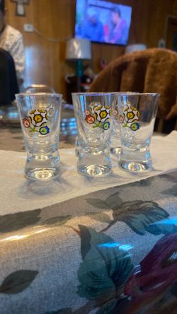 Set of 6 Euro 2012 shot glasses