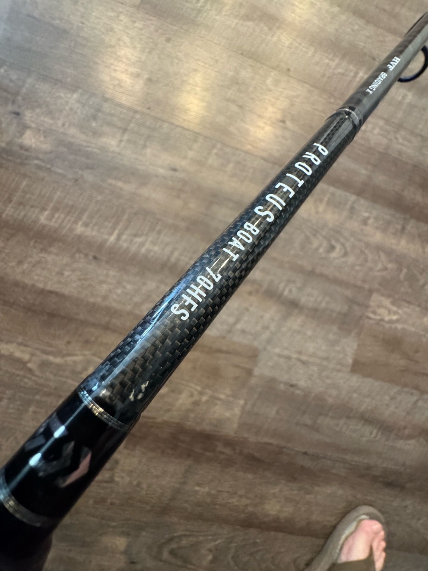 $185!! Like New Daiwa Proteus 7’ heavy spinning fishing rod.