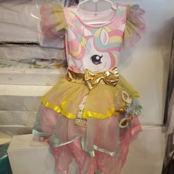 NEW Unicorn Dress W Headband Sizes 2,4,6