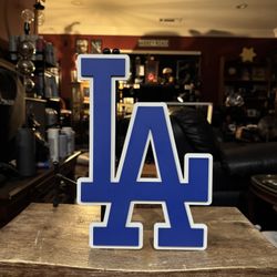 Dodgers L.A. Logo Sign Multi-Layered 11” X 8” 