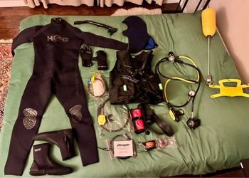 Lot of scuba gear