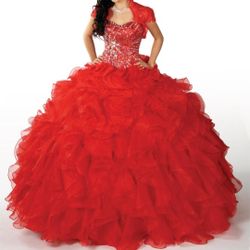 Red quencera dress Size 4