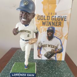Lorenzo Cain Brewers Bobblehead 