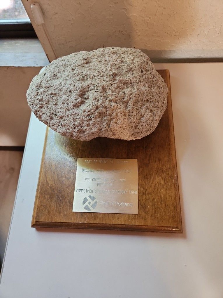 Display of Part Of Mount. St. Helen's Volcanic Rock