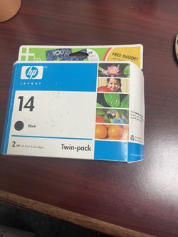 New HP INK CARTRIDGE 14 Twin Pack BLACK