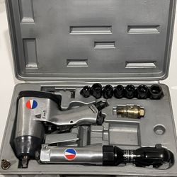 DeVilbiss Air Power Co. Air Tool Kit 1/2” Impact AT10 3/8” Ratchet AT20