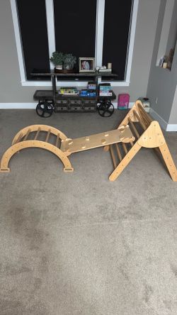 Wooden climbing toy - jungle gym