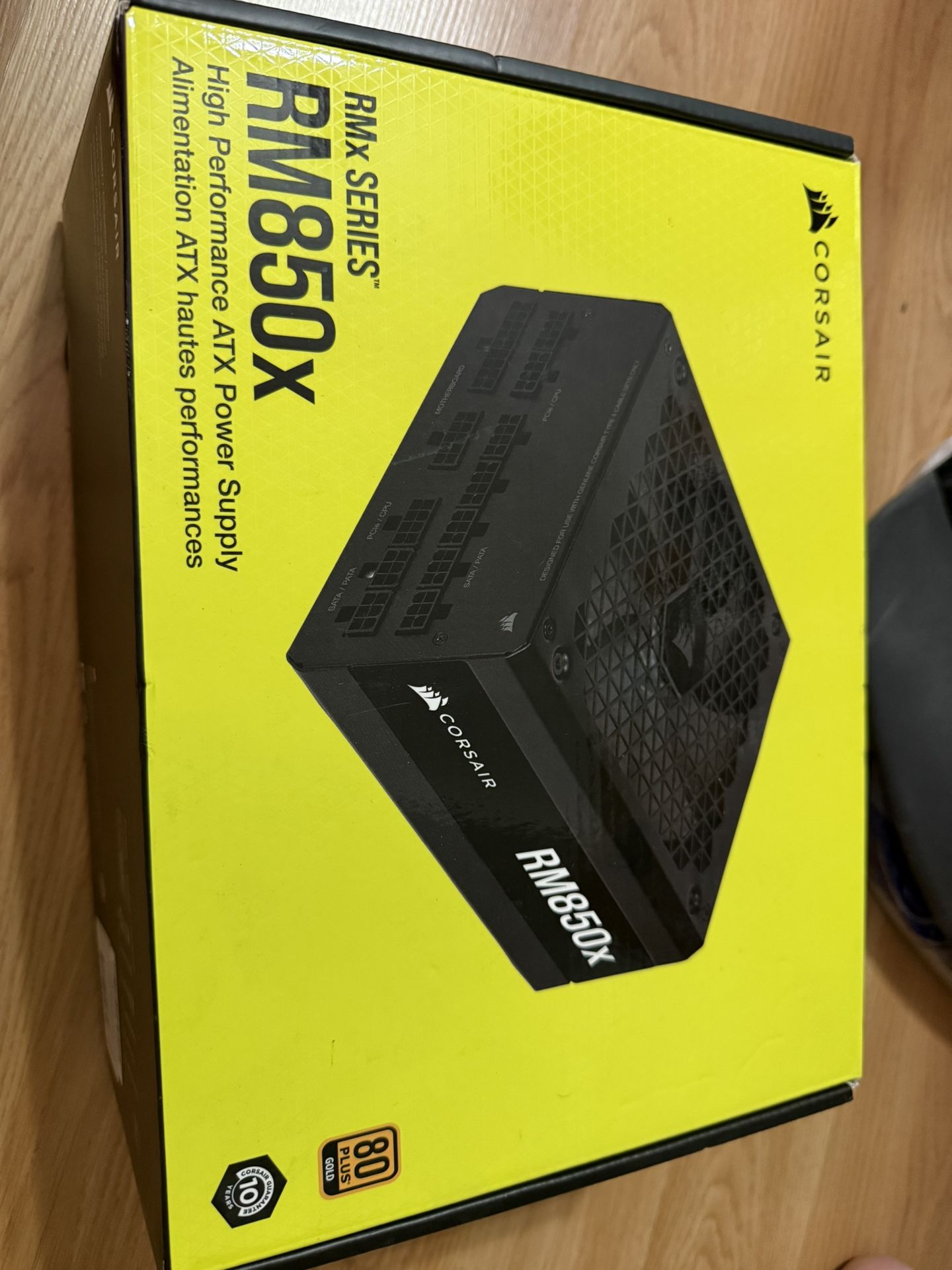 Used - Like New CORSAIR RM850x Fully Modular Low-Noise ATX Power Supply – ATX 3.1 Compliant – PCIe 5.1 Support – Cybenetics Gold Efficiency – Native 1