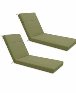 TRP Universal Fit Ergonomic Design 4" Thick Foam Chaise Lounge Patio Cushions for Outdoor Furniture Set of 4| Light Sage Greencolor Zipper Closure Bea