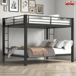Metal Queen Over Queen Bunk Bed 